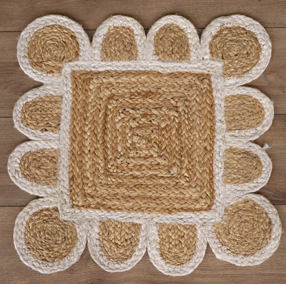 White Scallop Jute